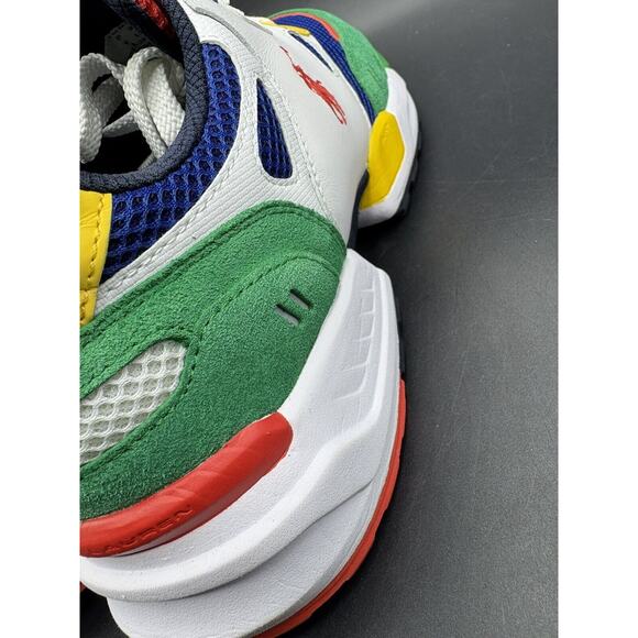 Polo Ralph Lauren JGR PP-SK-ATH athletic shoes White blue green red size 9.5 main image 6